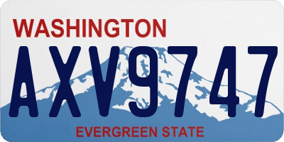 WA license plate AXV9747
