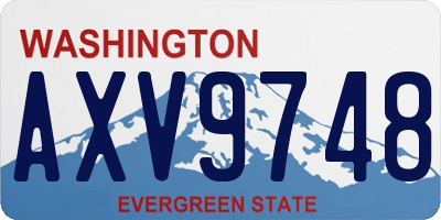 WA license plate AXV9748