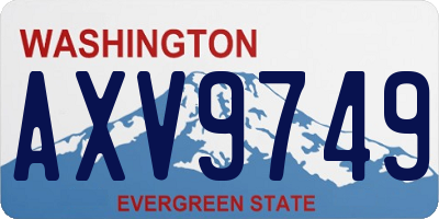 WA license plate AXV9749