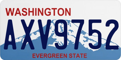 WA license plate AXV9752