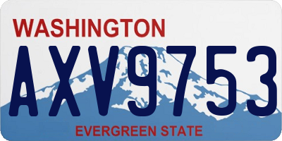 WA license plate AXV9753