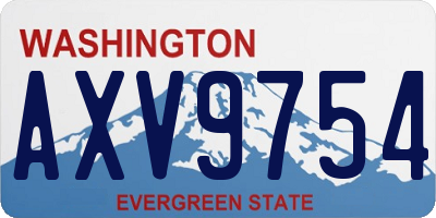 WA license plate AXV9754