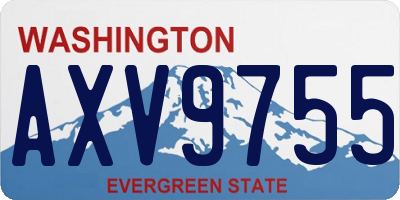 WA license plate AXV9755