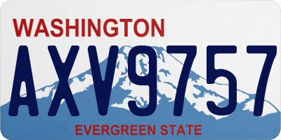 WA license plate AXV9757