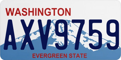 WA license plate AXV9759