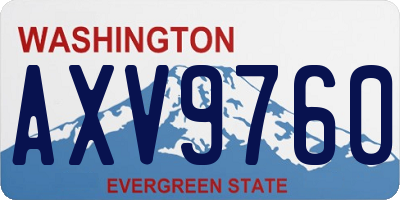 WA license plate AXV9760