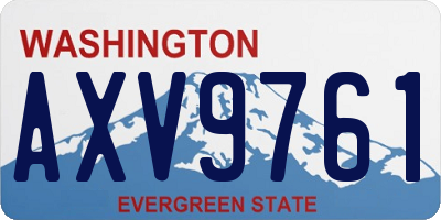 WA license plate AXV9761