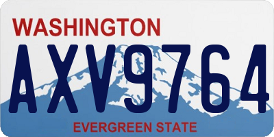 WA license plate AXV9764