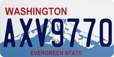 WA license plate AXV9770