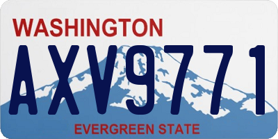 WA license plate AXV9771