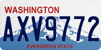 WA license plate AXV9772