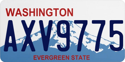 WA license plate AXV9775