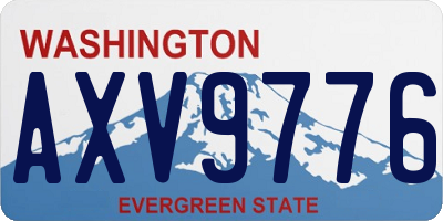 WA license plate AXV9776