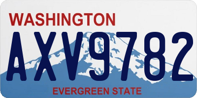 WA license plate AXV9782
