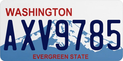 WA license plate AXV9785