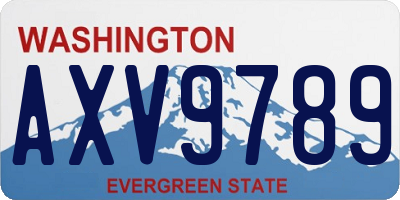 WA license plate AXV9789