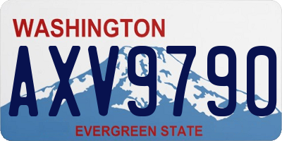 WA license plate AXV9790