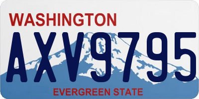 WA license plate AXV9795
