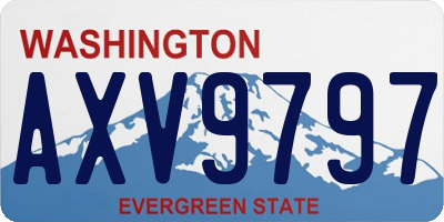WA license plate AXV9797