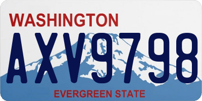 WA license plate AXV9798
