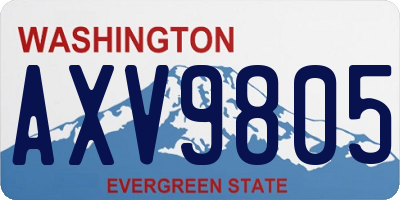 WA license plate AXV9805