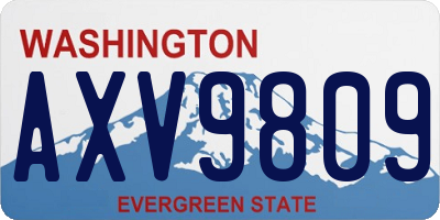 WA license plate AXV9809
