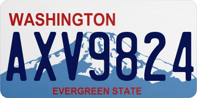 WA license plate AXV9824