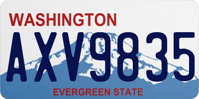 WA license plate AXV9835