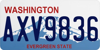 WA license plate AXV9836