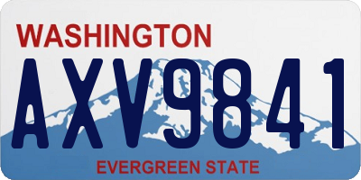 WA license plate AXV9841