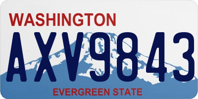 WA license plate AXV9843