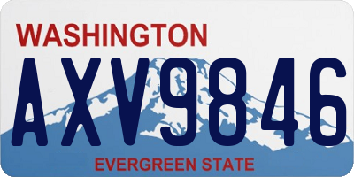 WA license plate AXV9846