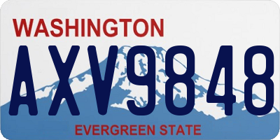 WA license plate AXV9848