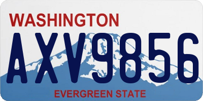 WA license plate AXV9856