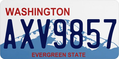 WA license plate AXV9857