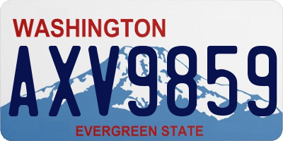 WA license plate AXV9859