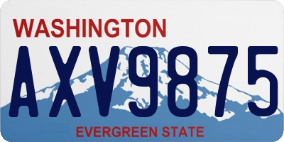 WA license plate AXV9875