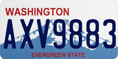 WA license plate AXV9883