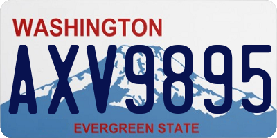 WA license plate AXV9895