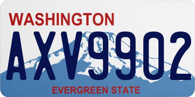 WA license plate AXV9902