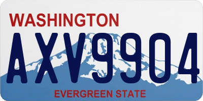 WA license plate AXV9904
