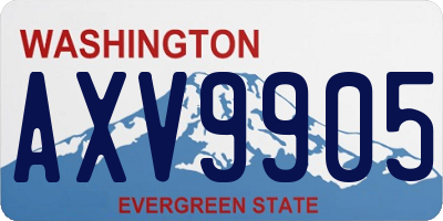 WA license plate AXV9905