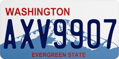 WA license plate AXV9907