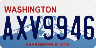 WA license plate AXV9946