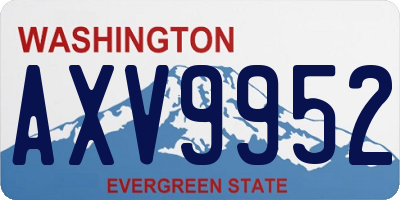 WA license plate AXV9952