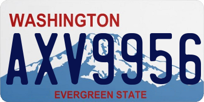 WA license plate AXV9956