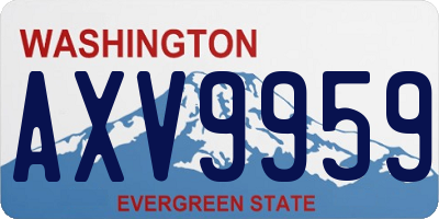 WA license plate AXV9959