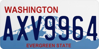 WA license plate AXV9964