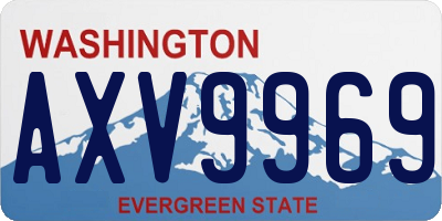 WA license plate AXV9969