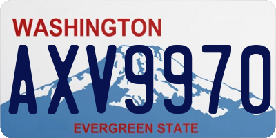 WA license plate AXV9970